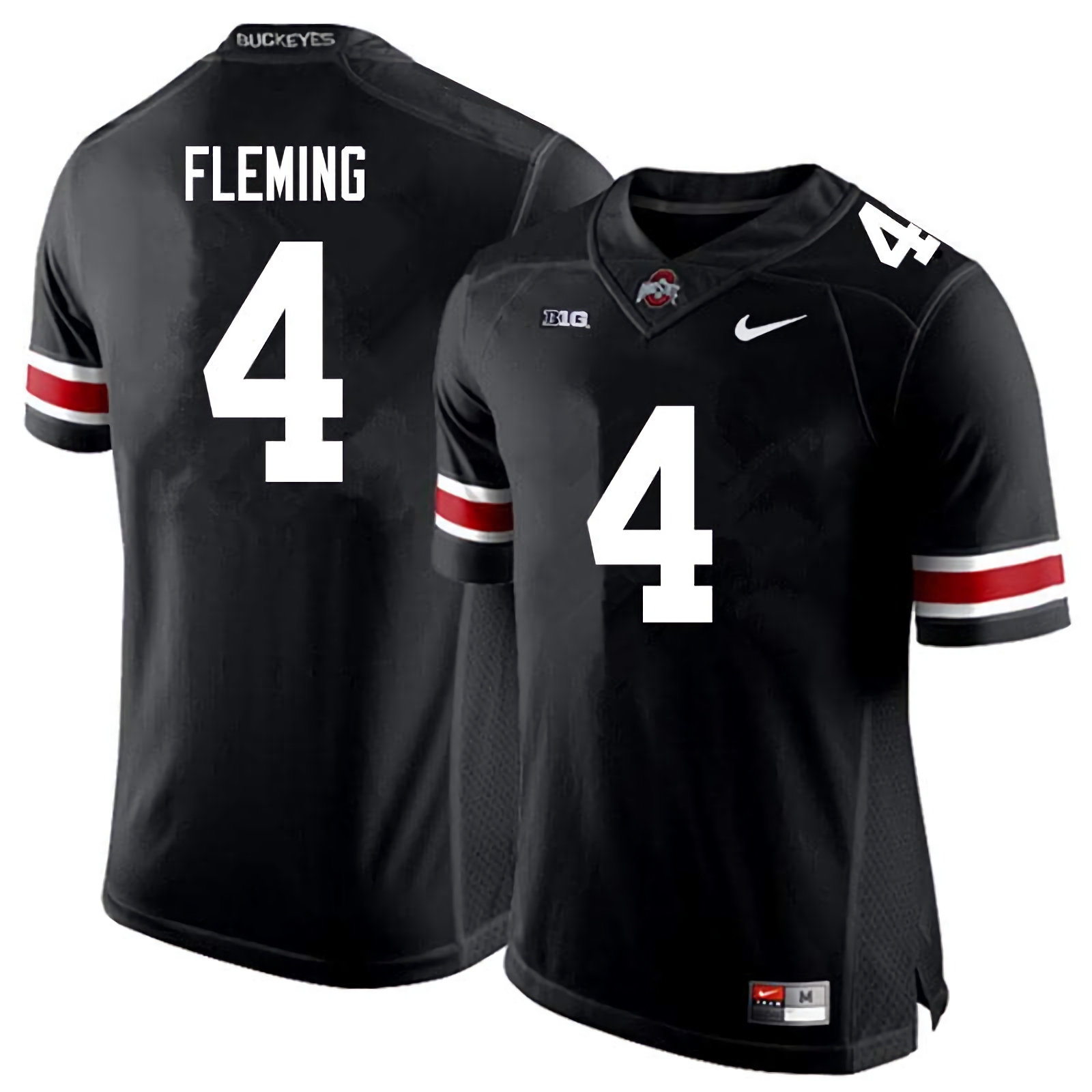 Julian Fleming Ohio State Buckeyes Men's NCAA #4 Nike Black College Stitched Football Jersey PBM2556YK